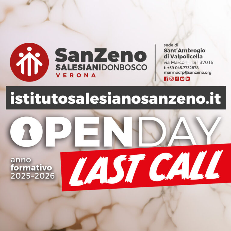 Open Day Last Call istituto salesiano san zeno verona scuola del marmo