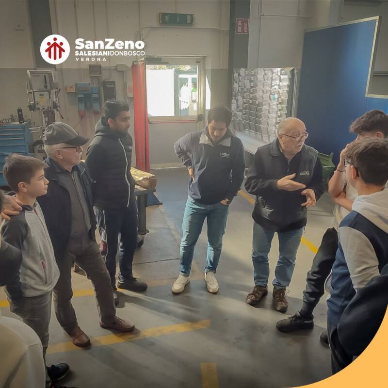 Studenti della Scuola della Formazione Professionale - Istituto Salesiano San Zeno durante la loro visita tecnica presso l'azienda GSG Carpenteria Metallica di Verona