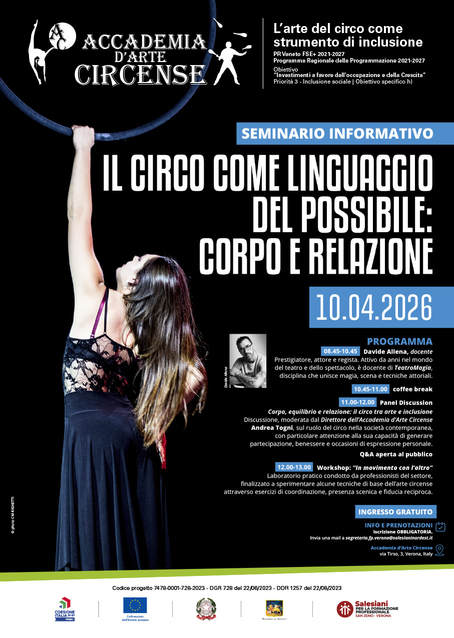 locandina seminario informativo Accademia Circense by SanZeno circo e movimento 1