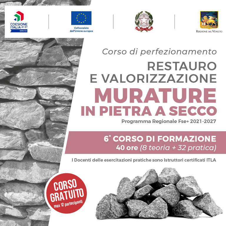 salesiani san zeno verona corso perfezionamento restauro valorizzazione murature in pietra secco