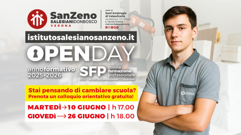 scuola del marmo arte automazione istituto salesiano san zeno verona open day
