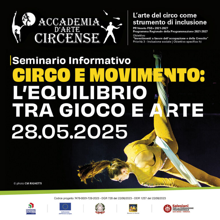 seminario informativo Accademia Circense by SanZeno circo movimento equilibrio gioco arte