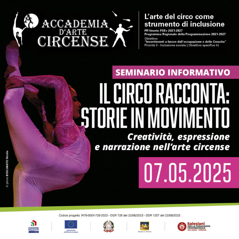 seminario informativo Accademia Circense by SanZeno il circo racconta storie in movimento