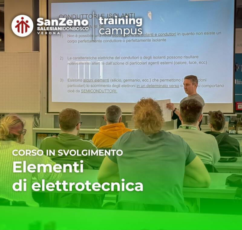 Il Training Campus dell'Istituto Salesiano San Zeno ha attivato in questi giorni un nuovo percorso di formazione per fornire competenze di elettrotecnica ad un team di manutentori all'interno di una delle aziende del territorio.